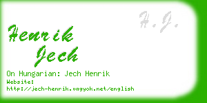 henrik jech business card